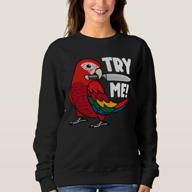 Camiseta Tente-Me Papagaio Com Faca. (Frente)