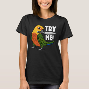 Camiseta Tente-Me Papagaio Com Faca, Jenday Conure