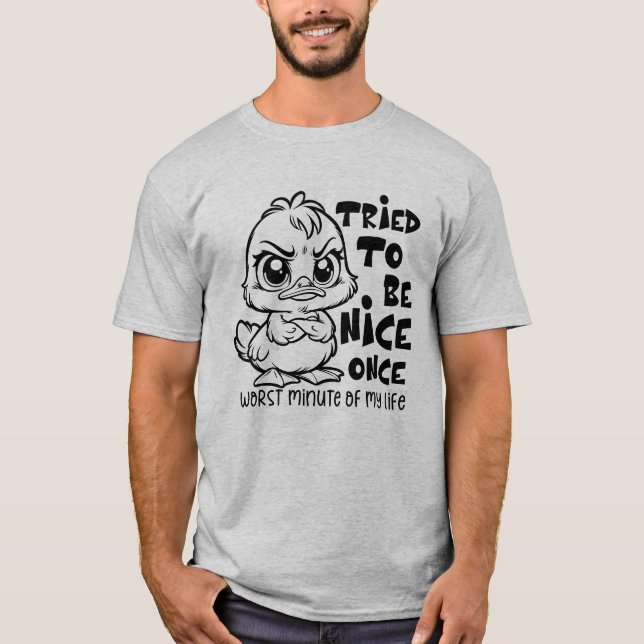 Camiseta "Tentei ser um bom humor" (Frente)