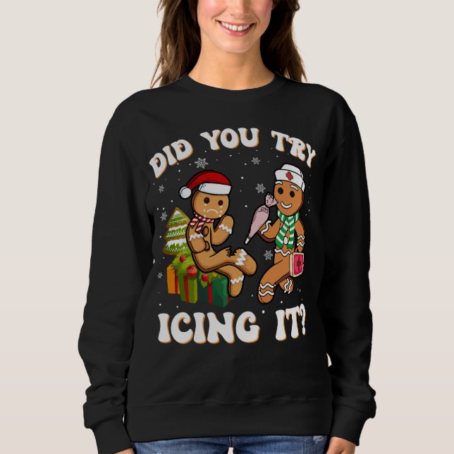 Camiseta Tentou Enfermeira Engraçada De Gingerpão? (Frente)