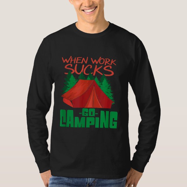 Camiseta Tents de acampamento no exterior (Frente)
