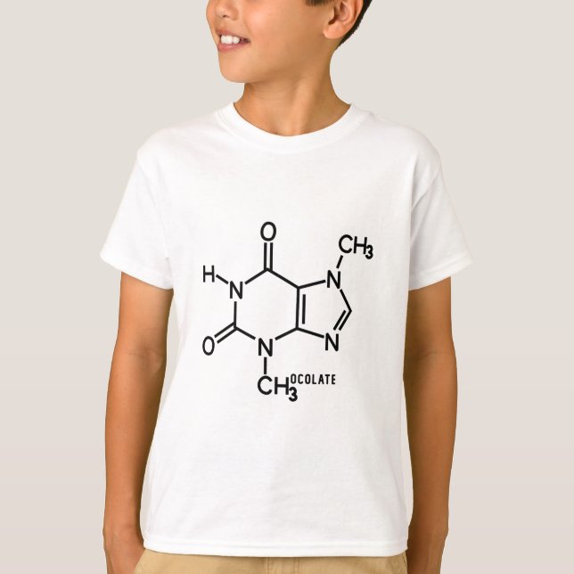 Camiseta Teobromina - Teobromina - Fórmula Química Molecula (Frente)