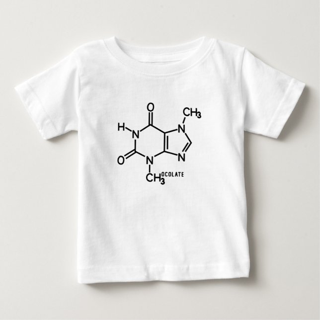 Camiseta Teobromina - Teobromina - Fórmula Química Molecula (Frente)