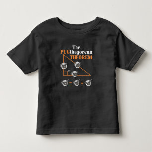 Camiseta Teorema de Pitágoras Pug Dog Professor de Matemáti