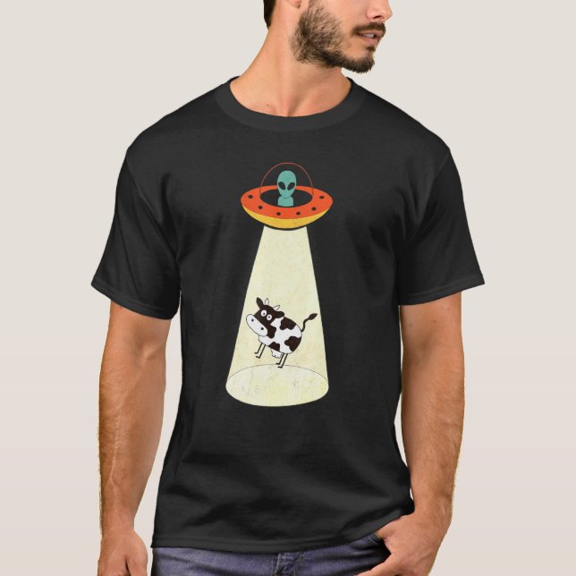 Camiseta Teoria da Conspiração do Disco Voador de Abdução d (Frente)