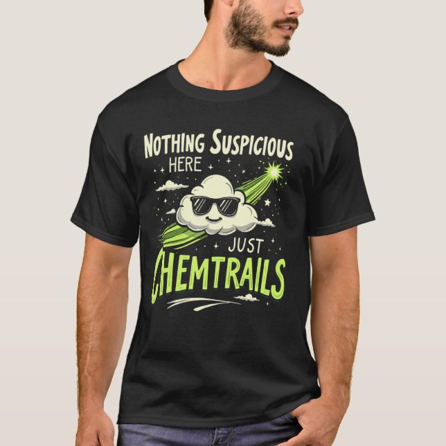 Camiseta Teoria da Conspiração dos Chemtrails e Clima Secre (Frente)