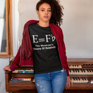 Camiseta Teoria Musical Da Relatividade E É Igual A piada 