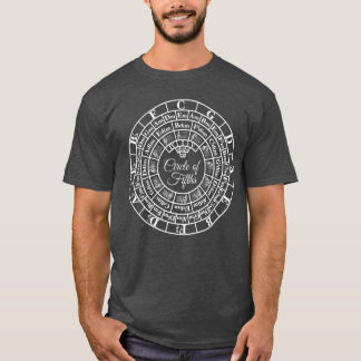 Camiseta Teoria Musical de Jazz Clássico Círculo de Assinat