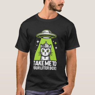 Camiseta Teorias da Conspiração da Invasão de Gatos Alieníg