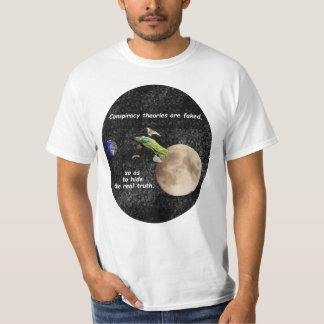 Camiseta teorias de conspiração são falsas