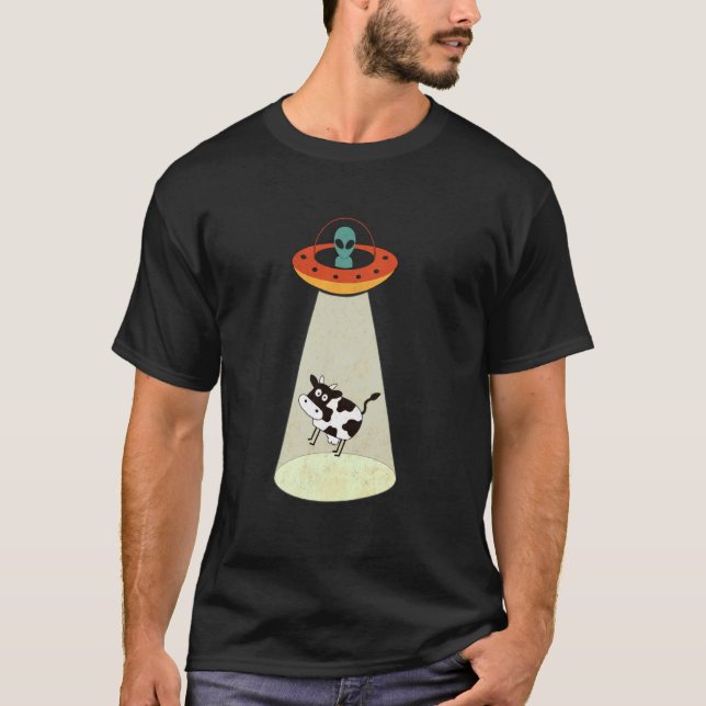 Camiseta Teórico da Conspiração do Disco Voador de Abdução  (Frente)