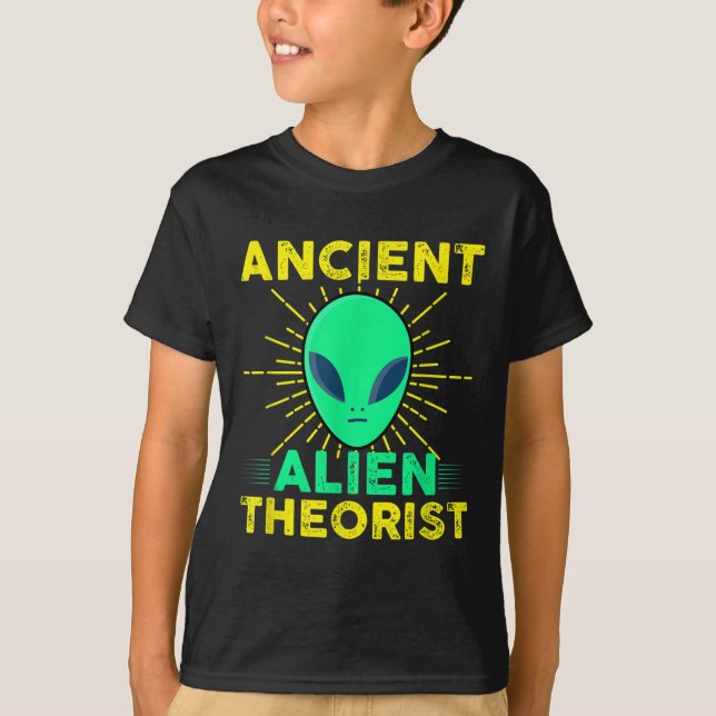 Camiseta Teóricos Astronautas Antigos Dizem Sim Alienígena  (Frente)