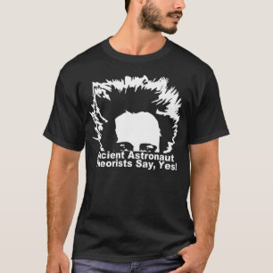 Camiseta Teóricos Astronautas Antigos Dizem Sim Rosto Alien