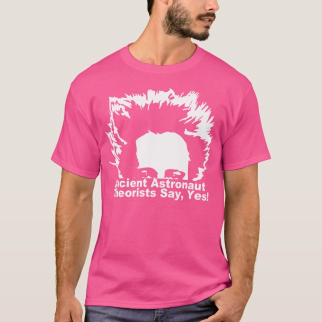Camiseta Teóricos Astronautas Antigos Dizem Sim Rosto Alien (Frente)