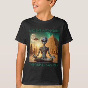 Camiseta Teóricos dos Astronautas Antigos de Yoga dizem sim