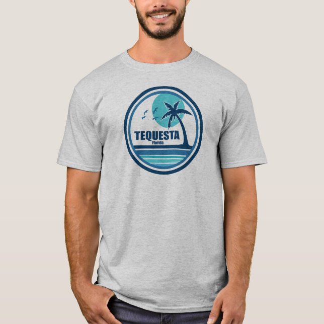 Camiseta Tequesta Florida Palm Tree Birds (Frente)
