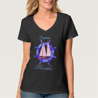Camiseta Tequesta Florida Sailboat Vacation Nautica
