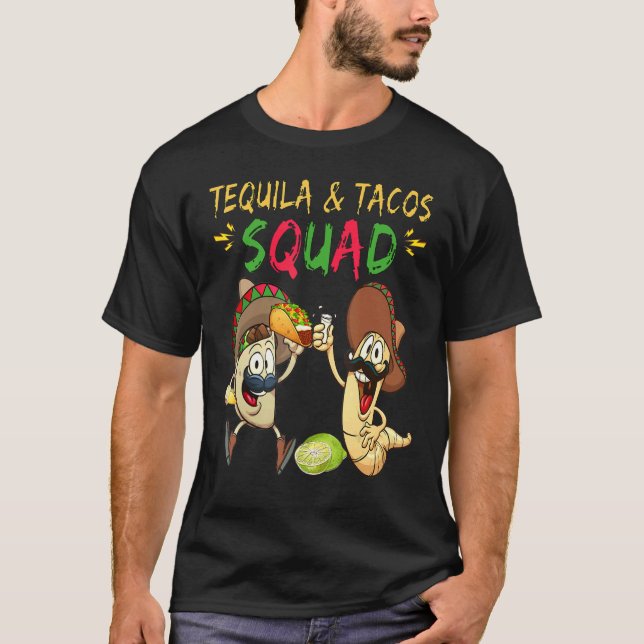 Camiseta Tequila And Tacos Squad Patron Hakuna Tequila Men' (Frente)