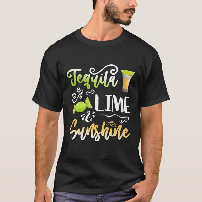 Camiseta Tequila Lime Sunshine Lime Lemon Drinking Lovers C (Frente)