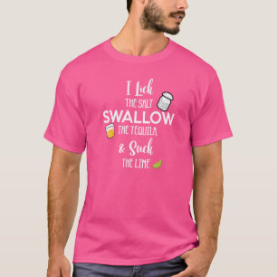 Camiseta Tequila Sal Drinador de Álcool Limão Mexicano Pun 