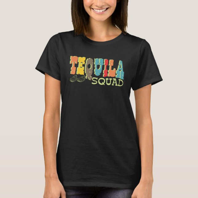 Camiseta Tequila Squad  Cinco De Mayo For Men Women Retro (Frente)
