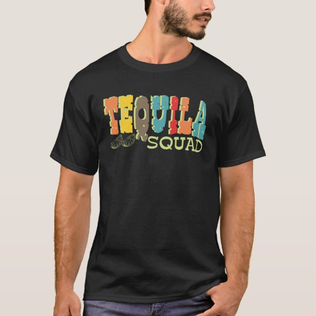 Camiseta Tequila Squad  Cinco De Mayo For Men Women Retro (Frente)