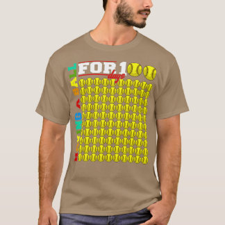 Camiseta Ter Uma Bola Por 100 Dias De Jogo De Softball Esco