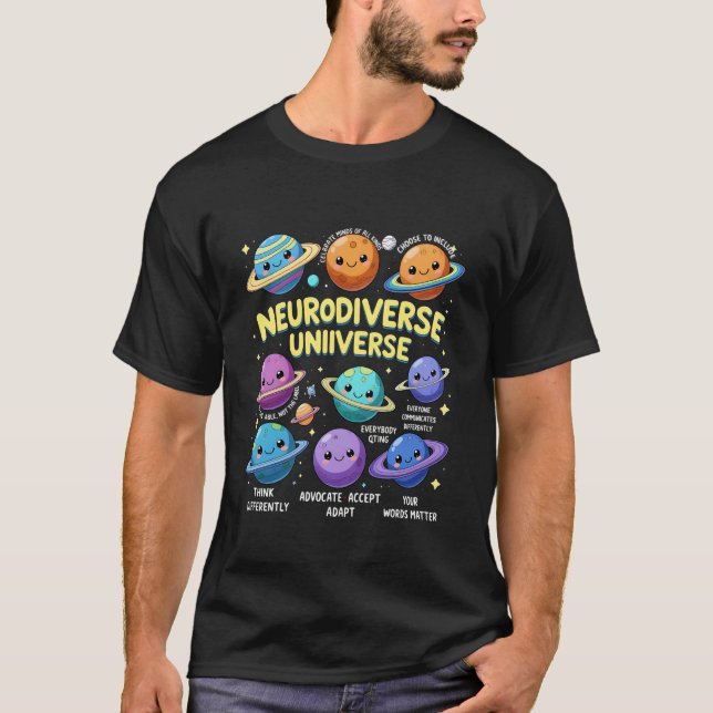 Camiseta Terapeuta ABA Universo Neurodiverso Conscientizaçã (Frente)