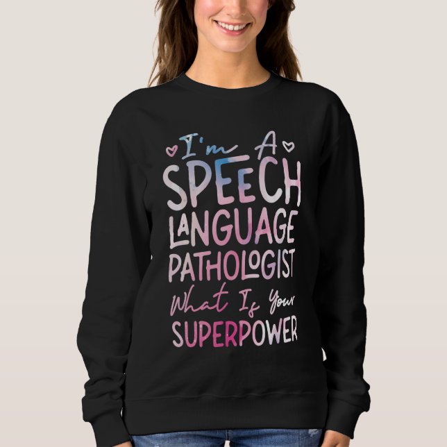 Camiseta Terapeuta da Fala Assistente de Terapia SLP Eu Sou (Frente)