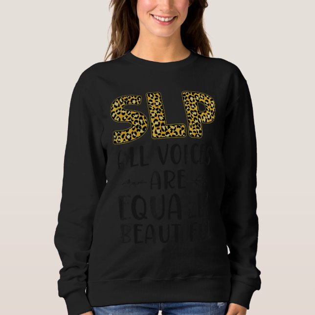 Camiseta Terapeuta da Fala Assistente de Terapia SLP Leopar (Frente)