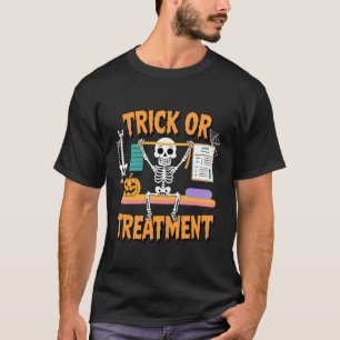 Camiseta Terapeuta de Fisioterapia de Halloween FT ou Trave