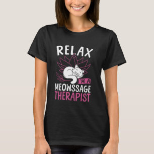 Camiseta Terapeuta de Massagem Licenciada Terapia Gato Troc