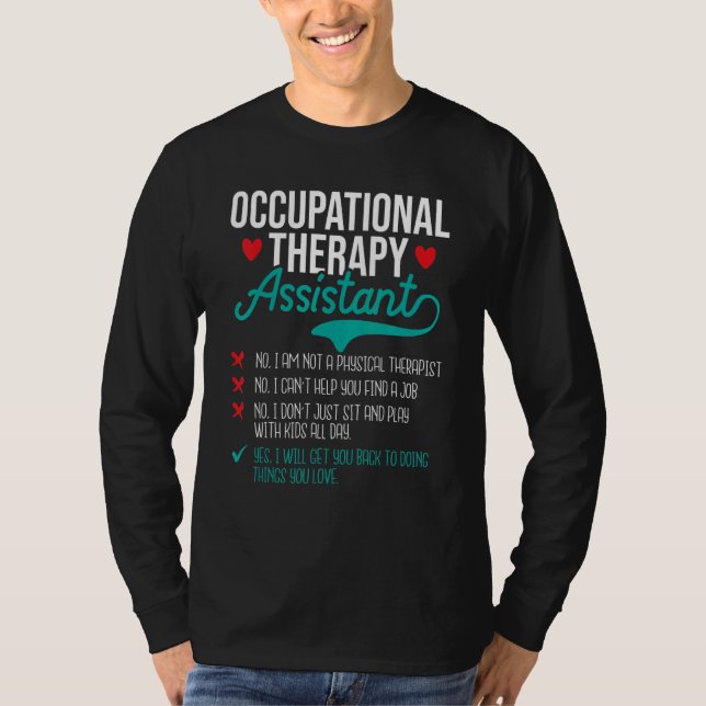 Camiseta Terapeuta Ocupacional Assistente de Saúde OTA O (Frente)