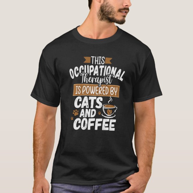 Camiseta Terapeuta Ocupacional Gato Café TO (Frente)