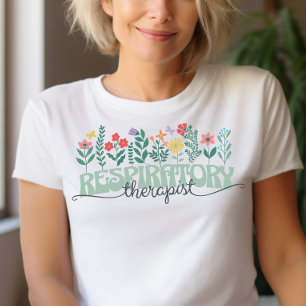 Camiseta Terapeuta Respiratório Floral