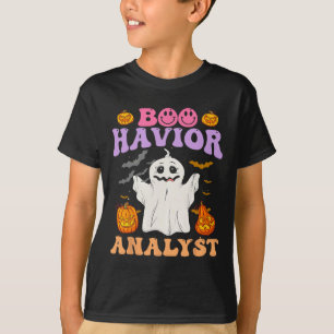 Camiseta Terapêutica com Retro Aba Bcba Halloween Ghost Boo