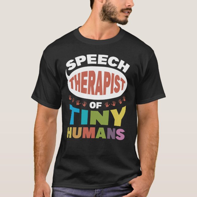 Camiseta Terapêutica De Discurso Para Seres Humanos Pequeno (Frente)