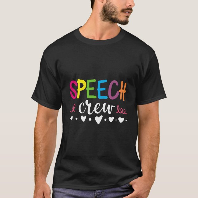 Camiseta Terapêutica De Fala Da Tripulação De Voz (Frente)
