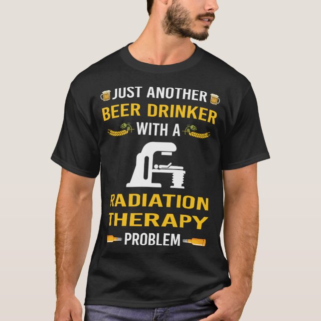 Camiseta Terapêutica De Radiação Beer Drinker Radioterapia (Frente)
