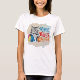 Camiseta Terapêutica Engraçada De Retalho Para Gatos