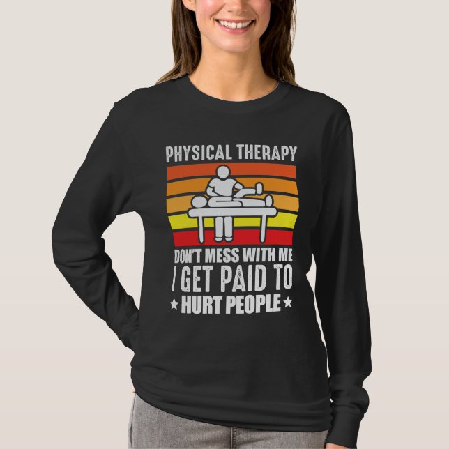 Camiseta Terapêutica Física Assistente de massagem de fisio (Frente)