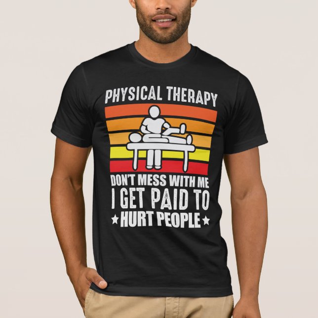Camiseta Terapêutica Física Assistente de massagem de fisio (Frente)