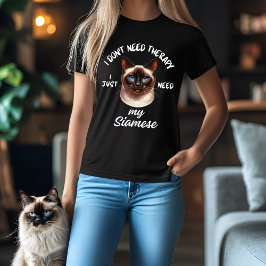 Camiseta Terapêutica Gato Siamesa