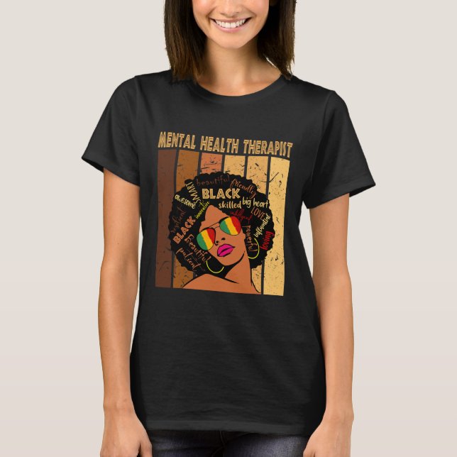 Camiseta Terapêutica Mental Afro-Mulheres História Negra (Frente)