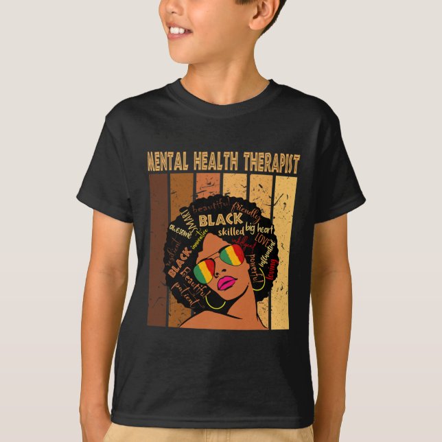 Camiseta Terapêutica Mental Afro-Mulheres História Negra (Frente)