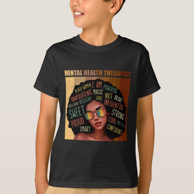 Camiseta Terapêutica Mental Afro-Mulheres História Negra (Frente)