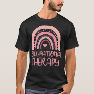 Camiseta Terapêutica Ocupacional Boho, Cor-de-Rosa Bonita O