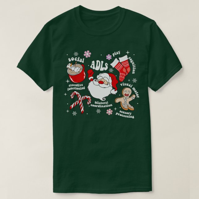 Camiseta Terapêutica Ocupacional Papais noeis de Natal (Frente do Design)