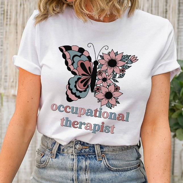 Camiseta Terapêutica Ocupacional Personalizada Borboleta de (Criador carregado)