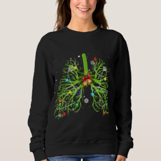 Camiseta Terapêutica Pulmão Árvore de Natal Ornamento das L